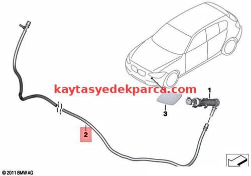 61677241689-7241689-BMW-FAR FISKİYE HORTUMU F20