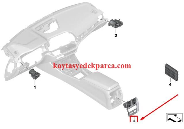 64226806814-6806814-BMW-KALORİFER ARKA ORTA IZGARASI