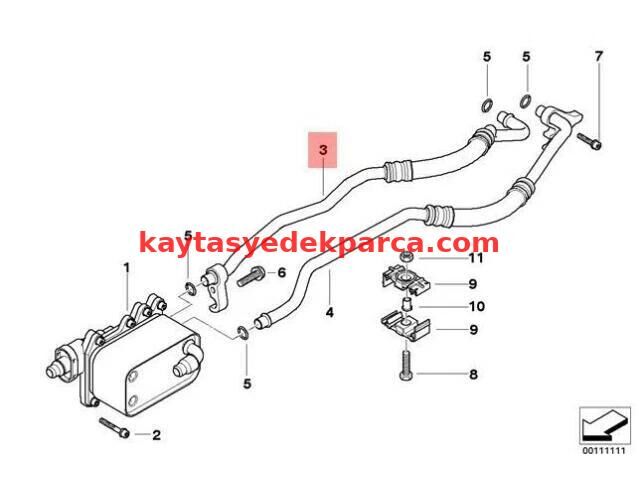 17227800488-7800488-BMW-ŞANZIMAN YAĞ SOĞUTMA HORTUMU E60