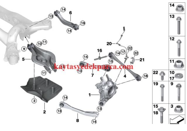 33306876803-6876803-BMW-ARKA SALINCAK TOZ  PLASTİĞİ ALT SOL
