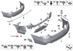 BMW-51127331608-TAMPON BRAKETİ F10/R LCİ