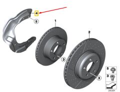 BMW-34106873417-FREN DİSK SACI SOL F20 F30