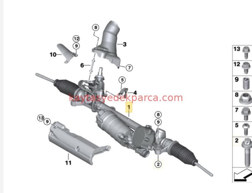 61125A0C084-5A0C084-BMW-KABLO DEMETİ YOLCU TARAF