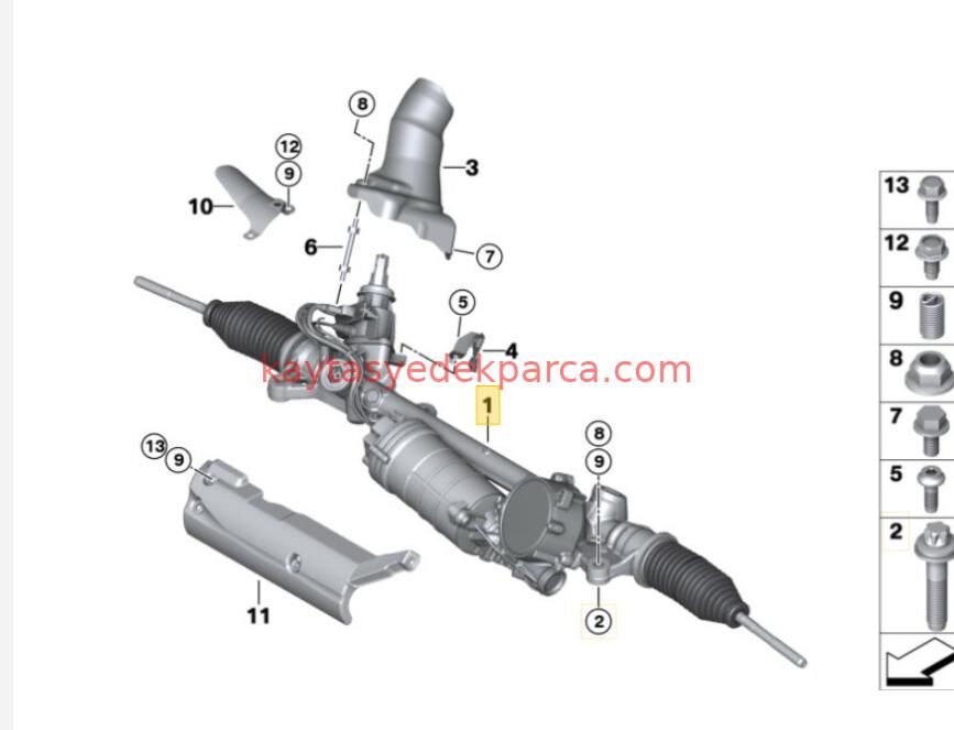 61125A0C084-5A0C084-BMW-KABLO DEMETİ YOLCU TARAF