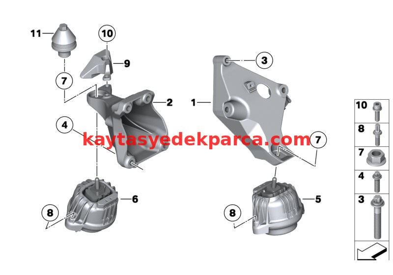 22116768799-6768799-B.W-MOTOR KULAĞI LASTİK E87/E90/L