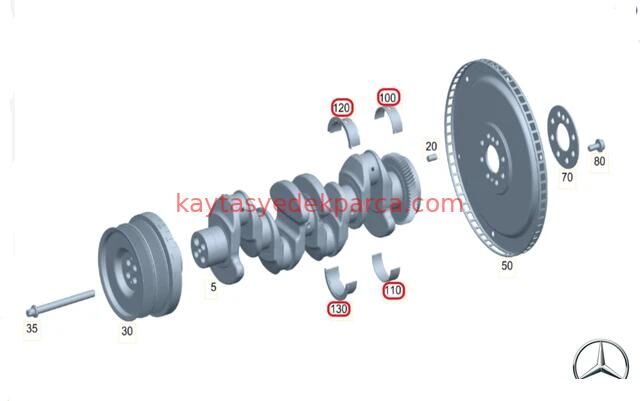 A6510330101T-330101T-KİN-ANA YATAK, OM651 C220-250 CDI STD DIŞTAN 020