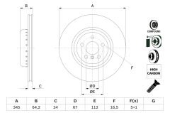 BMW-34216860925-FREN DİSKİ ARKA G30