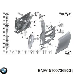BMW-51007369331-ARKA KAPI PLASTİK SOL