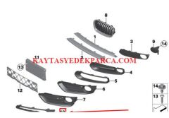 51117452305-7452305-BMW-TAMPON IZGARA KAPLAMA KROMU F22/F23 LCİ SOL