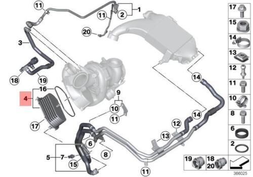 BMW-17517823884-TURBO SOĞUTMA RADYATÖR