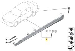 BMW-51778099910-MARŞBİYEL KAPLAMASI SAĞ