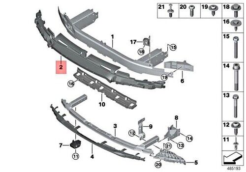TYG-51118044662-TAMPON ÖN E92/E93 M TEKNİK FY. PDC Lİ