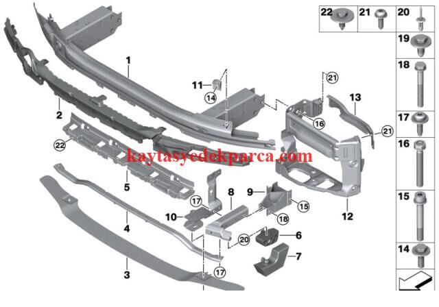 51118073505-8073505-BMW-TAMPON TRAVERS AYAK SOL