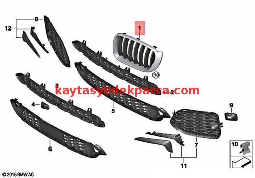 51119851787-9851787-BMW-ÖN TAMPON ALT BRAKETİ İX