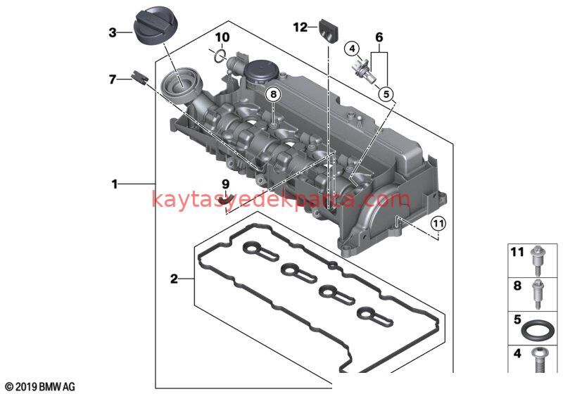 11128579962-8579962-BMW-KÜLBÜTÖR KAPAĞI G20G30G01G05 B47