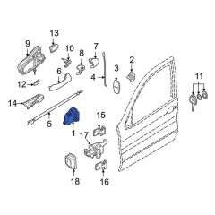 BMW-51218402537-KAPI KİLİDİ X5/L ÖN
