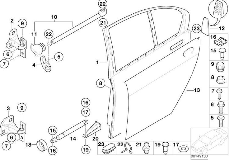 BMW-51227063830-KAPI AMORTİSÖRÜ E66 R ARKA