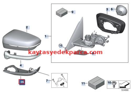 51167452323-7452323-BMW-AYNA ALT KAPAĞI SOL G30