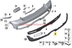 51127265087-MİN-TAMPON ALT SPOYLERİ MİNİ/R56/ARKA/PDC' Lİ