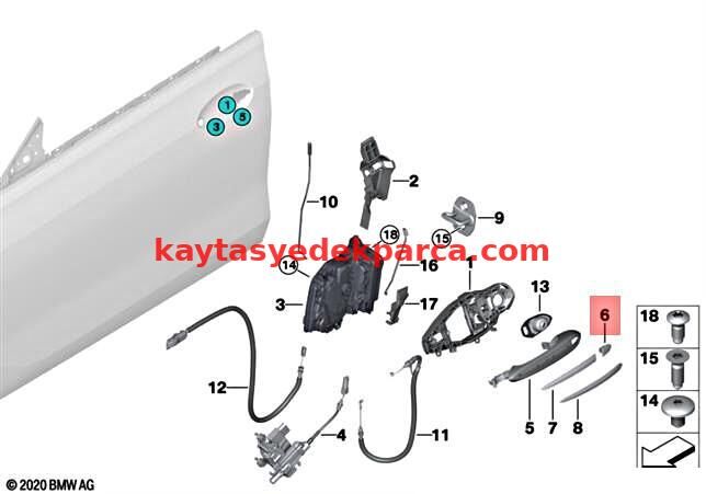 51217349501-7349501-BMW-KAPI TELİ DIŞTAN AÇMA