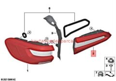 63215A55FB8-5A55FB8-BMW-STOP F40 DIŞ SAĞ LED FARLILAR İÇİN