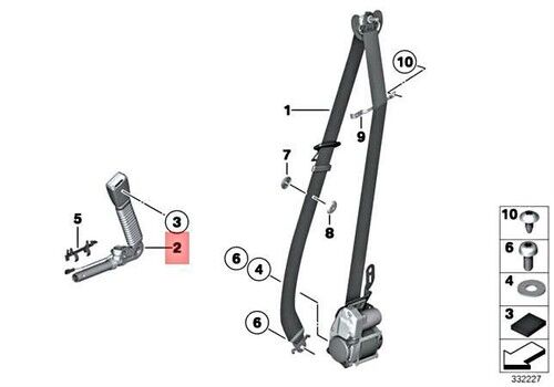 BMW-72119115305-EMNİYET KEMER KARŞILIĞI SOL F10