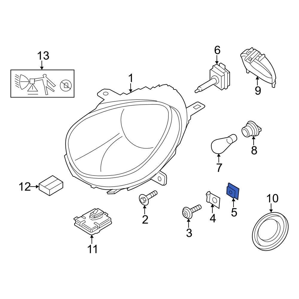 MML-63122751872-FAR MİNİ COOPER R56 NORMAL BEYAZ SİNYALLİ/R
