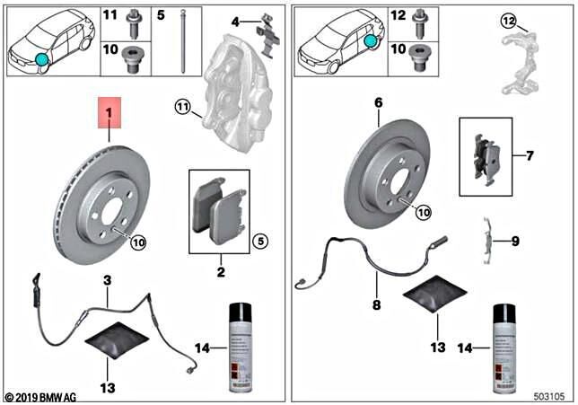 BMW-34106884002-DİSK ÖN F40 M SAĞ
