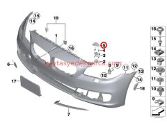 51117332683-7332683-BMW-FAR FISKİYE KAPAĞI F10 LCİ/L