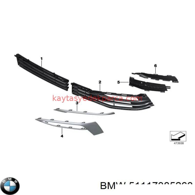 51117385263-7385263-BMW-TAMPON IZGARA KAPAĞI SOL ÖN G30