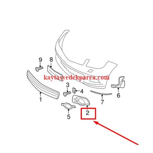 A2048852423-MER-TAMPON IZGARASI, W204 SOL,