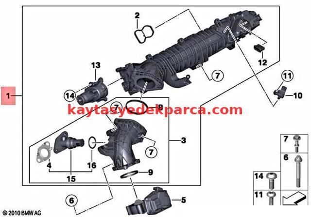 11617801206-7801206-BMW-CONTA TURBO HORTUM TURBOYA GEÇEN