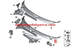 51717301013-7301013-BMW-CAM ALT IZGARASI ÖN MİNİ F5556