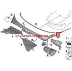 51717308091-7308091-BMW-CAM ALT IZGARA UÇ PLASTİĞİ, F20, SOL