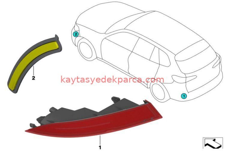 63148091923-8091923-WEN-REFLEKTÖR X5-G05-X7 SAĞ ARKA