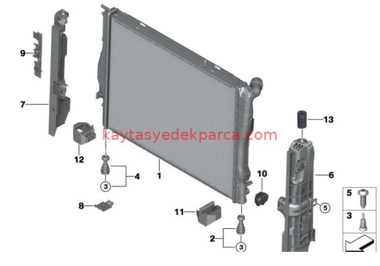 17117524956-7524956-B.W-RADYATÖR ALT BRAKETİ E90