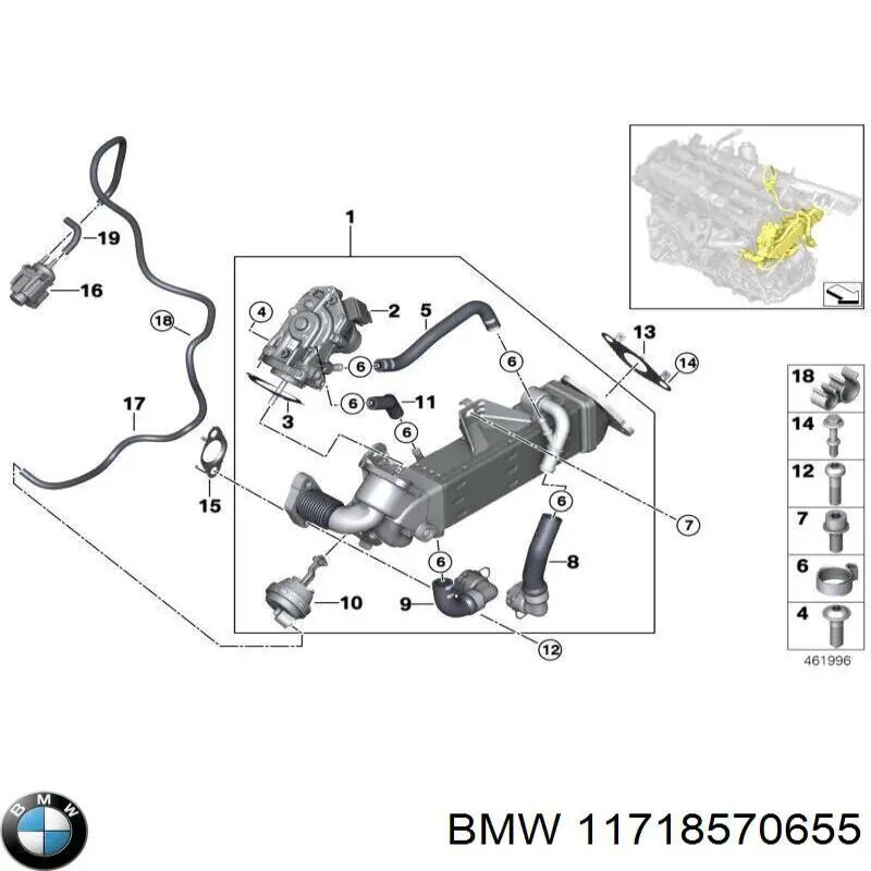 11718570655-8570655-BMW-EGZOZ GAZ RADYATÖRÜ G30G11G01 B57