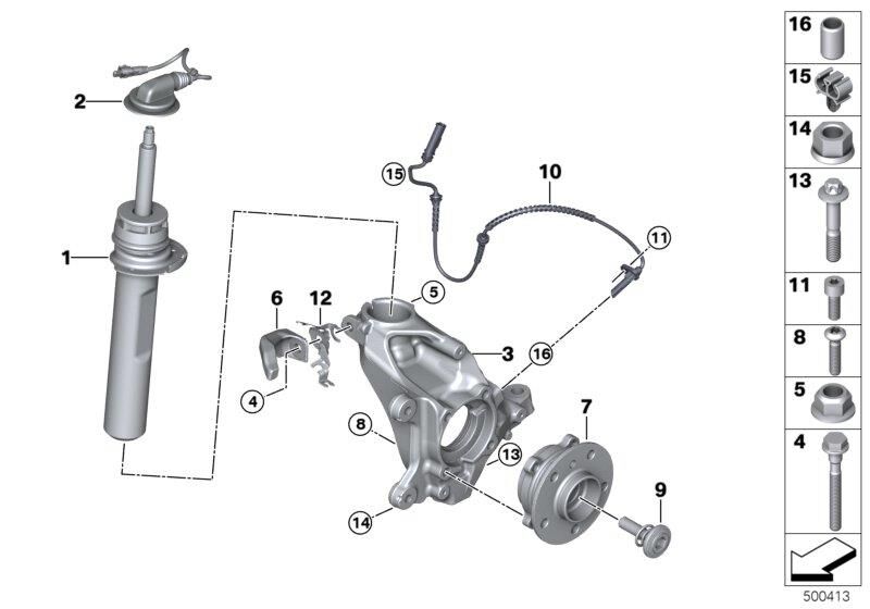 BMW-31216876644-ÖN TAŞIYICI SAĞ