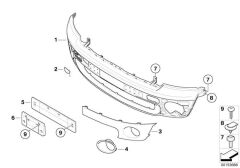 BMW-51112993567-TAMPON ALT BAKALİTİ E84/PDC' Lİ