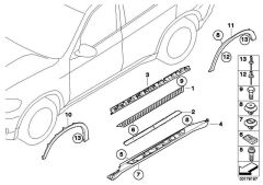 BMW-51757172077-TABAN ORTA BAKALİTİ E70/71
