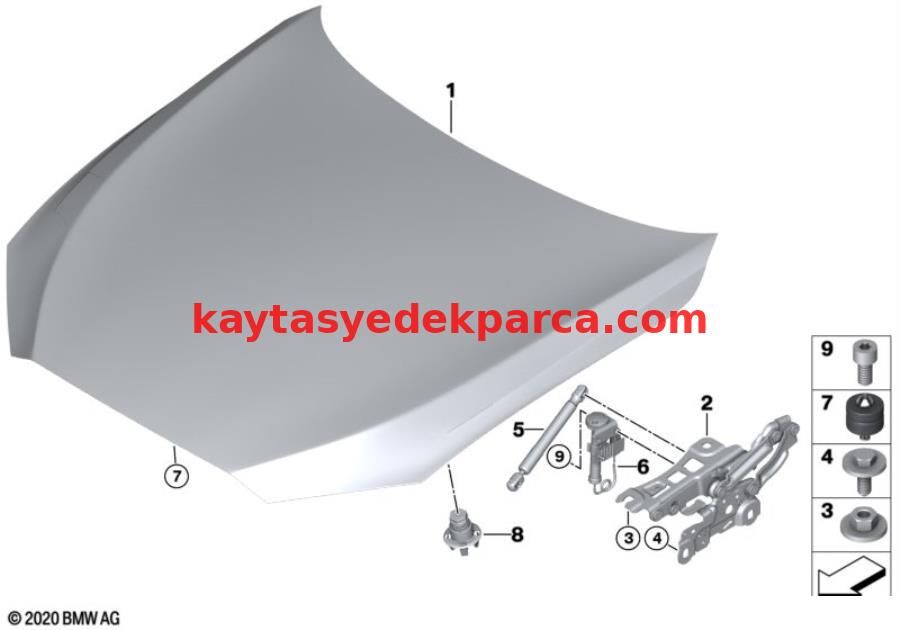 51767310320-7310320-BMW-CAM LASTİĞİ E70 ÜST ÖN