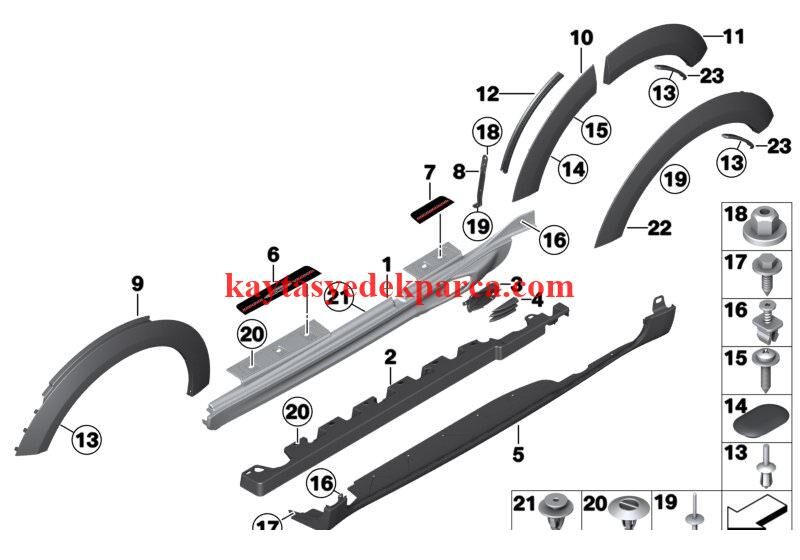 51779800762-MİN-ÇAMURLUK AĞIZ BAKALİTİ MİNİ R60/R ÖN