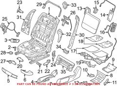 BMW-61319364977-KOLTUK DÜĞMESİ SOL F06