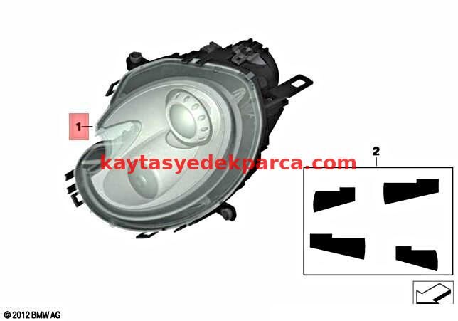 63122751872-MML-FAR MİNİ COOPER R56 NORMAL BEYAZ SİNYALLİ/R