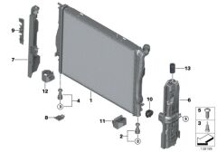 B.W-17117524956-RADYATÖR ALT BRAKETİ E90