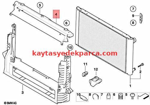 17117810333-7810333-BMW-RADYATÖR KASASI ÜST BAKALİTİ E60