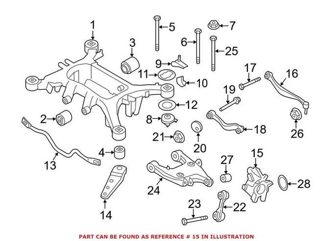 BMW-33326796498-AKS TAŞIYICI ARKA F01/F02/R