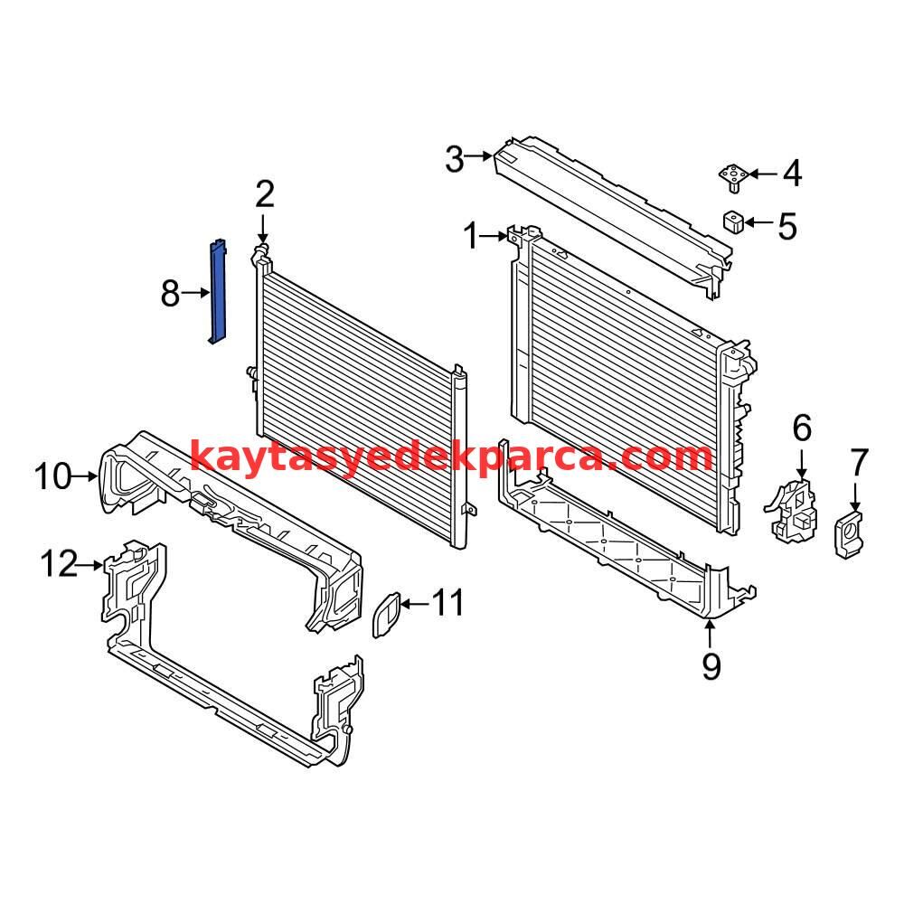 17118632122-8632122-BMW-RADYATÖR YAN BAKALITI SOL G30