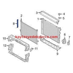 17118632122-8632122-BMW-RADYATÖR YAN BAKALITI SOL G30