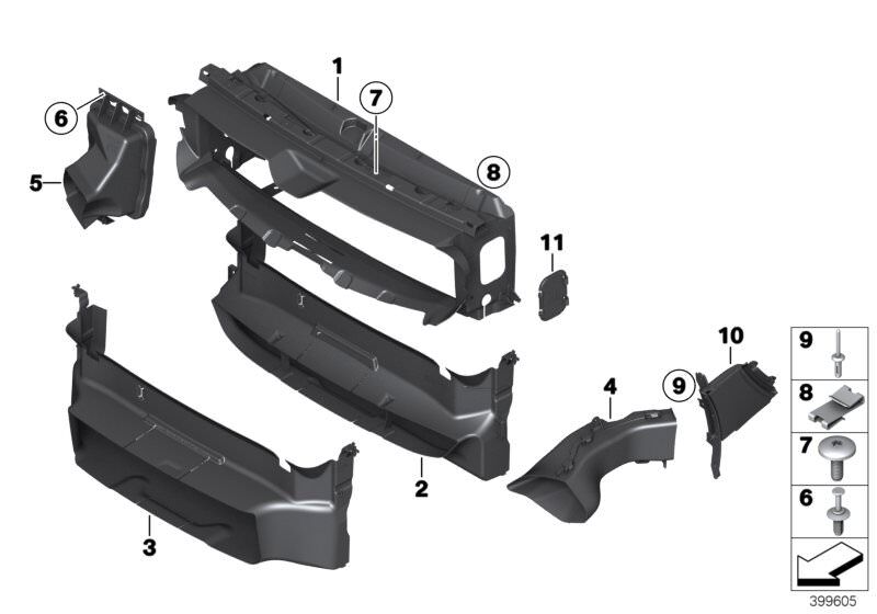 BMW-51647332892-PANEL ÖN BAKALİTİ F10 LCİ